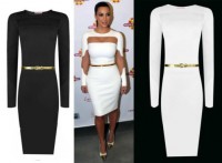 Kardashian bodycon zwart en wit